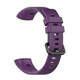 Generic Sport Armbänder Kompatibel mit Huawei Band 4 Pro/Band 3 Pro/Band 3, Silikon, 22 Millimeter, Lila, Fits wrist sizes 6'-8.5' (155mm-216mm), Standard Design, Wasserdicht, Unisex, Komfort