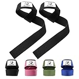 Slim Panda Zughilfen für Krafttraining,Profi Lifting Straps 60 cm，Handgelenk Bandagen Gym 45CM,Wrist Wraps für Männer, Frauen, Kabelmaschine, Heim-Fitnessstudio (Schwar)