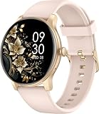 AcclaFit Smartwatch Damen Herren, 1.38 Zoll HD-Display Smart Watch mit Bluetooth Anrufe, Fitness Tracker mit Herzfrequenz SpO2 Schlafmonitor Schrittzähler, IP68 Wasserdicht Fitnessuhr für Android iOS
