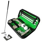 Golf Putter Set, Golf Büro Set mit Putter, Golf Putting Cup, Drinnen Übungsschläger Putter Kit Set mit Bällen und Tasche, für Golfbegeisterte