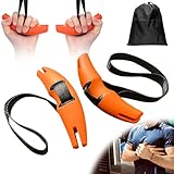 1 Paar Fitness-Griffe, Rudergriff mit Verstellbar Widerstandsband, Kabelzug Griffe befestigbar an Klimmzugstangen, Langhanteln, Latzug Maschinen, Rudergeräten, Kabelzug und Kraftmaschinen
