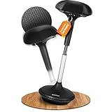 DESKSPACE Wobble Ergonomischer Sitz- & Stehhocker [ORIGINAL] – Höhenverstellbarer Bürohocker & Stehhilfe mit Wipp- & Wackelfunktion, Arbeitshocker zur Vorbeugung von Rücken- und Nackenschmerzen