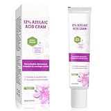 Creme Azelainsäure 12%, Wirksame Rosacea Gesichtspflege, Reduziert Akneflecken und verbessert den stumpfen Hautton, für sensible Haut,20ml
