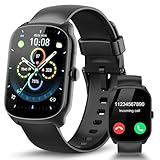 STECEi Smartwatch Herren Damen, 1.95' Fitnessuhr mit Telefonfunktion, Smart Watch 100+ Sportmodi, IP68 Wasserdicht, Fitness Tracker mit Schrittzähler, Pulsmesser und Schlafmonitor für iOS und Android