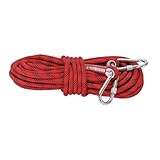 Kletterseil 12mm x 20m Hochleistungs-Sicherungsseil mit 2100kg Tragkraft für Bergsteigen Camping Survival Abriebfestes Nylonseil für Absturzsicherung Hängematten Outdoor-Aktivitäten
