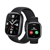 HONOR Smartwatch Watch 4, Fitness Tracker Touchscreen Smart Watch mit Bluetooth Anrufe, Wasserdicht Fitnessuhr mit Herzfrequenzmonitor Schlafmonitor Sauerstoffgehalt, Sportuhr Damen Herren - Schwarz