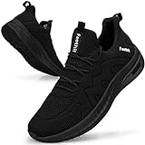 Feethit Sneaker Herren Schuhe Sportschuhe Laufschuhe Turnschuhe Herren Tennis Fitness Jogging Walkingschuhe Leichtgewichts Atmungsaktiv Freizeit Straßenlaufschuhe Schlüpfen Schuhe Schwarz 45 EU