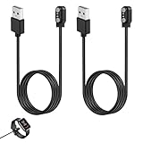 2 Stück Smartwatch ladekabel, 2,5mm 2-Pin Smartwatch Ladegerät Magnetisch, Universal Smart Watch Ladekabel für Willful SPROD1, AGPTEK LW31, TUYOMA LW36, Popglory P22, CanMixs P2 weitere Smartwatches