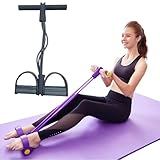 Widerstandsbänder, Fitnessbänder für Bauch Beine Po, Bauchtrainer Zuhause, Resistance Bands, Pilates Yoga, Bauchmuskeltrainer, Expander Fitnessgeräte Sportgeräte, Sit up Hilfe, Beintrainer, Schwarz