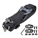 Zweipunkt-Schlinge mit QD-Sling-Design, Quick-Adjusting-Funktion und QD-Schlinge-Schwenk für die Kompatibilität mit Schrotflinte-Schellen (B Schwarz)