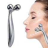 3D-Gesichtsmassagegerät - Körperabnehmer-Roller, Gesichtsroller, 360° Rotationsmassageroller 3D Gesicht Roller Massage Gesichtslifting Massager, formend, straffer, Anti-Falten, Muskelentspannung