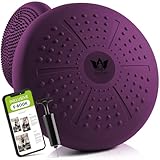 ZenOne Sports® Balance Kissen I Ballsitzkissen für Koordinations- & Rückentraining I Orthopädisches Sitzkissen I Luftkissen für Fitnesstraining inkl. Pumpe & Workout-Guide I Balancekissen