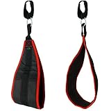 CampTeck U6833 Ab Straps Slings Armschlaufen für Bauchtraining gepolsterte hängende mit Karabiner für Bauchmuskeltraining, Bauchpresse, Beinheben, Fitness Gewichtheben Training - schwarz, 1 Paar