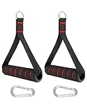 QWORK® 2 Stück Griffe für Fitnessbänder, 2 Stück Karabinerhaken, Griffe für Widerstandsbänder, Fitness zubehör