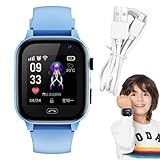zwxqe Kids Phone Watch, 4G Kinder Smartwatch, GPS Tracker Uhr, Wiederaufladbare Smart Watches mit Kamera, Taschenlampe und Recorder, für Kinder Sicherheit und Kommunikation