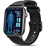BANLVS 2025 Smartwatch Herren Damen mit ΒΙυtｚυcker/EKG/HRV, 1,83' Gesundheitsuhr mit Herzfrequenz, SpO2, Schlafmonitor, Blutdruck 145+ Sportmodi IP68 Fitnessuhr Schrittzähler iOS Android Schwarz