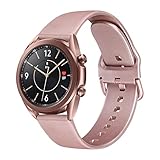 Wanme Kompatibel mit Samsung Galaxy Watch 3 41mm Armband,Silikon Ersatzarmband Uhrenarmband für Samsung Galaxy Watch 3 41mm(Roségold)