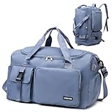 Suweir Sporttasche Damen Herren 42L Reisetasche mit Schuhfach Nassfach Wasserdicht Trainingstasche Travel Duffle Bag mit Rucksack Weekender Schwimmtasche Fitnesstasche für Reisen, Fitness, Sport