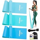 GYMERK Fitnessbänder 3er-Set, 1.8m Gymnastikband mit 3 Widerstandsstufen, Fitnessband mit Türanker Tragetasche und Übungsanleitung, ideal für Yoga, Pilates, Krafttraining