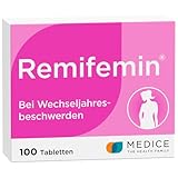 Remifemin 100 Tabletten - Medikament für Wechseljahre - bei leichten bis mittleren Wechseljahresbeschwerden - hormonfrei - pflanzliches Arzneimittel