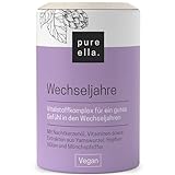 Pure Ella WECHSELJAHRE - Vitalstoffkomplex für Frauen bei Symptomen der Wechseljahre - Enthält Nachtkerzenöl, Yamswurzel und Mönchspfeffer - Natürlich, Hormonfrei, Vegan - 60 Menopause Kapseln