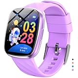 Alutoria Smartwatch für Kinder, 1,75 Zoll, digitale Sportuhr, wasserdicht IP68, Alarm/Stoppuhr, 100+ Sportmodi, Schlafmonitor, Geschenk für Jungen 6-16, Violett