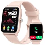 Smartwatch Damen mit Telefonfunktion, Alexa Integriert 1,8' Fitnessuhr Damen mit Herzfrequenz SpO2 Stress Schlafmonitor, Schrittzähler Uhr, 100 Sportmodi, IP68 Wasserdichte Sportuhr für Android iOS