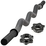 MAXXIVA Curlstange 120 cm Krafttraining Zugstange schwarz Sternverschluss Workout Bodybuilding Fitness-Zubehör Gewichtheben