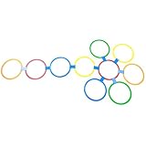 Koordinationsringe, Gymnastikreifen, Sportringe, Set mit 10 Reifen, Mehrfarbige Gymnastikreifen und Erwachsene, Gility-Ringe das Training Im Sport mit Tasche