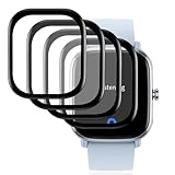 Gelaasso 4 Pezzi Schutzfolie für Amazfit GTS 2 Mini, Flexible Folie HD Displayschutzfolie [Nicht Panzerglas], Anti-Kratzen, Anti-Blasen, 3D Vollständige Abdeckung Displayschutz, HD Klar Displayfolie