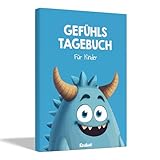 Edubini Gefühlstagebuch Kinder [6-12 Jahre] - Tagebuch Mädchen & Jungs - Gefühle Buch Kinder für Umgang mit Emotionen und EIN gutes Gefühl, Dankbarkeitstagebuch für Kinder (inkl. 10 Spiele) (blau)