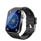 Smartwatch Herren Damen, 1,85'' HD Touchscreen Smart Watch mit Bluetooth Anrufe, 110+ Sportmodi Fitnessuhr mit Herzfrequenz Schlafüberwachung Schrittzähler, IP68 Wasserdicht Sportuhr, Tinte Schwarz
