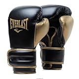 Everlast Powerlock 2R 12oz Boxhandschuhe Gold/Schwarz, für Boxsack, Pratzen & Sparring, mit Turnback-Handgelenkstütze, 4-lagiger Schaum – Original Everlast Ausrüstung