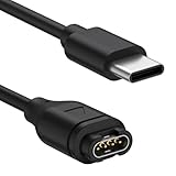Oumida Ladekabel Kompatibel mit Garmin Forerunner 935 945 745 45 45S 245 Ladegerät, USB-C Ladestation Charger Cable Dock Kabel Nur für Garmin Forerunner 255 265 955 965 55 (Schwarz)
