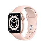 Apple Watch Series 6 GPS, 40 mm goldenes Aluminiumgehäuse mit rosa Sand Sportband - regulär (Generalüberholt)