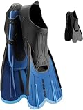 Cressi Agua hochwertige Schwimmflossen, Flossen zum Schwimmen und Schnorcheln, unisex, DP206239, Blau/Hellblau, 39/40 (5/6)