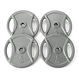 Amazon Basics Hantelscheibe mit 2,54 cm Griff, 4 x 5 kg