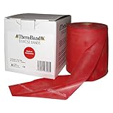 Theraband Original Fitness Latex-Widerstandsbänder – Vorratsrolle 45,5 Meter, 100% Naturlatex, Ideal für Rehabilitation, Muskelkonditionierung, Ganzkörpertraining, Rot | Mittel