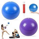 3 Stück Gymnastikball Klein Pilates-Ball, Soft Yoga Ball, 22-25cmBall mit Aufblasbarem Strohhalm, Rutschfester Gymnastikball, Kleiner Pilates-ball für Yoga, Zuhause, Balance, Physiotherapie