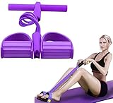 Outtybrave Multifunktionaler 4-Rohr-Beintrainer, Sit-Ups-Fitness-Expander, elastischer Zugseiltrainer, Fitness-Zugseil, Oberschenkel- / Muskel- / Bauchkrafttrainer