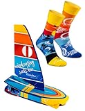 Rainbow Socks - Damen Herren Surfen Windsurfen Socken Box Novelty Gift für Wassersport-fans - 1 Paar - Größen EU 36-40