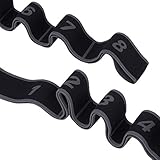 fitness elastikband mit schlaufen,Yoga-Widerstand-Band,Elastischer Stretchgürtel Latin Dance Training Gummiband-Übungsschlaufen Gymnastikbänder Trainingswiderstandsbänder 8 Schlaufen für Tanzen Ballet