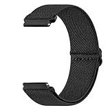 Amzpas Armband für Polar ignite/ignite 2 / ignite 3 Armband Damen Herren,Nylon Verstellbares Ersatzarmbänder für Fitbit Polar Unite/Pacer/Pacer Pro(Schwarz)