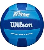 Wilson Volleyball Super Soft Play, Kunstleder, Outdoor und Indoor-Volleyball, Beachvolleyball