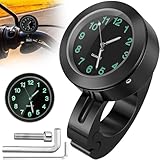 Shengruili Motorrad Fahrrad Uhr,Motorrad Lenkeruhr,Motorraduhr,Motorrad Uhr Lenker,Fahrraduhr für Lenker,Motorrad-Uhren,Lenkerhalterung Uhr für Motorräder Elektrofahrzeuge