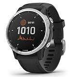 Garmin fenix 6S – schlanke GPS-Multisport-Smartwatch mit Solar-Ladefunktion für bis zu 10 Tage Akku. 1,2“ Display für schmale Handgelenke, mit vorinstallierten Sport-Apps, Silber/Schwarz