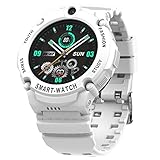 PTHTECHUS 4G GPS WiFi Kinder Smartwatch Telefon, Runder HD Touchscreen Handy Uhr für Kind mit Anti-Verlorener GPS W-LAN LBS Ortung Tracker, MP3, Videoanruf, SOS, Voice Chat, MP3, Pedometer (Weiß)