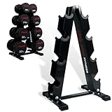 ZEERO 4/5 Ebenen Hantelständer, Passend zu hanteln und Kurzhanteln, Max.300kg kurzhantelständer, Ständer für aufbewahrung von gewichten
