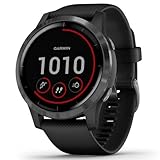 Garmin vívoactive 4 – wasserdichte GPS-Fitness-Smartwatch mit Trainingsplänen & animierten Übungen. Herzfrequenzmessung, 20 Sport-Apps, 8 Tage Akkulaufzeit, kontaktloses Bezahlen, Schiefer/Grau