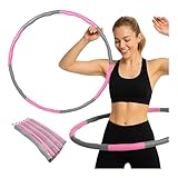 molti Hula Hoop Ř95 cm mit Noppen Fitnessreifen zusammenklappbar aus 8 Elementen Bauchmuskeltraining Fitness zum Abnehmen für Anfänger und Profis